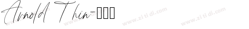 Arnold Thin字体转换